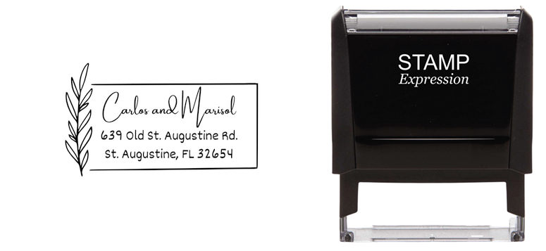 Box with Single Vine Address Stamp