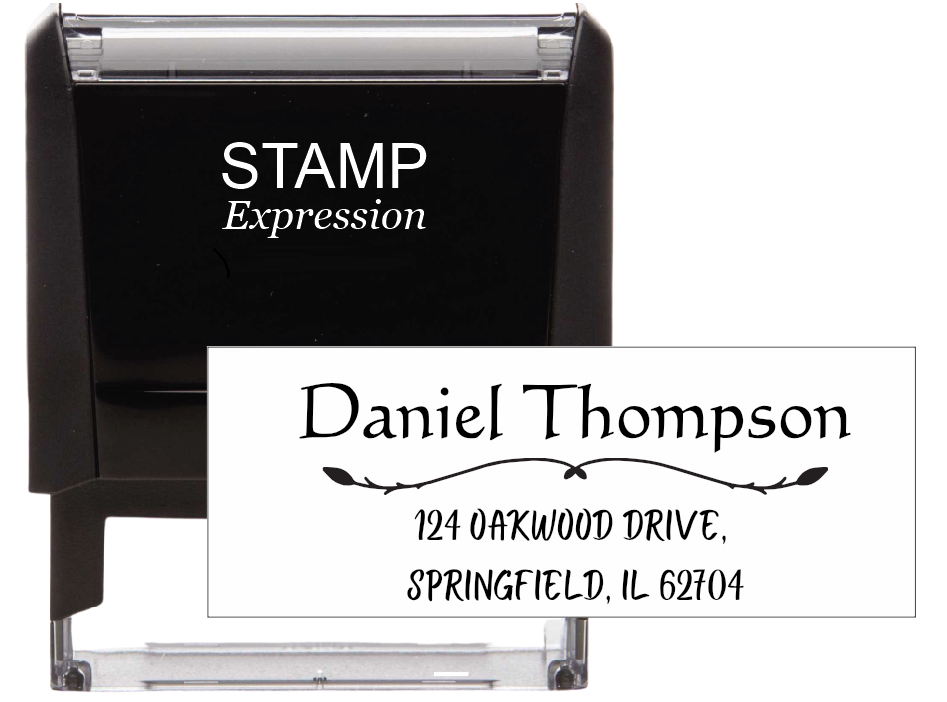 London Fog Self-Inking Custom Rubber Stamp Personalized Return Address Stamp With Name and Address Self-Inking Custom Rubber Stamp | Personalized Return Address Stamp | Name & Address Customizable (70861)