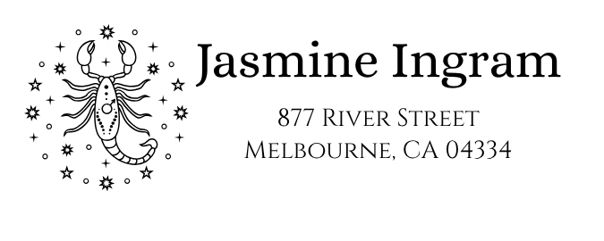 Scorpio Zodiac Address Stamp