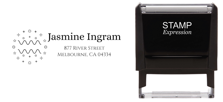 Aquarius Zodiac Address Stamp