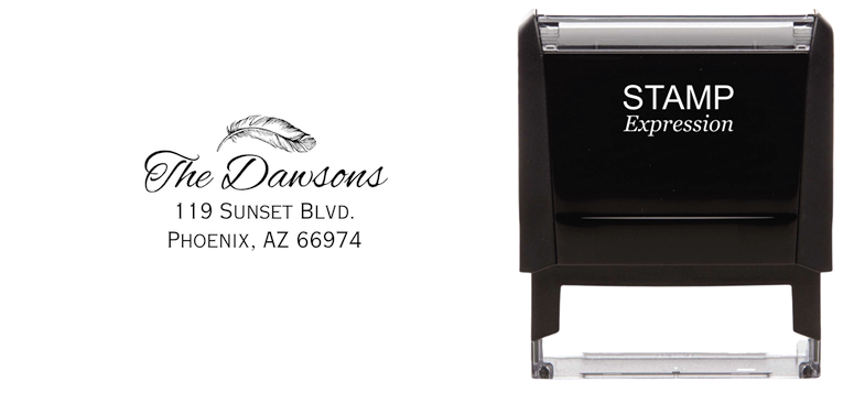 Feather Dawsons Return Address Stamp