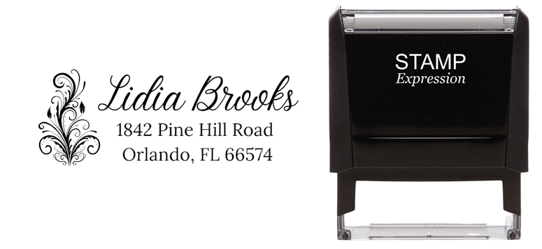 Lidia Brooks Return Address Stamp