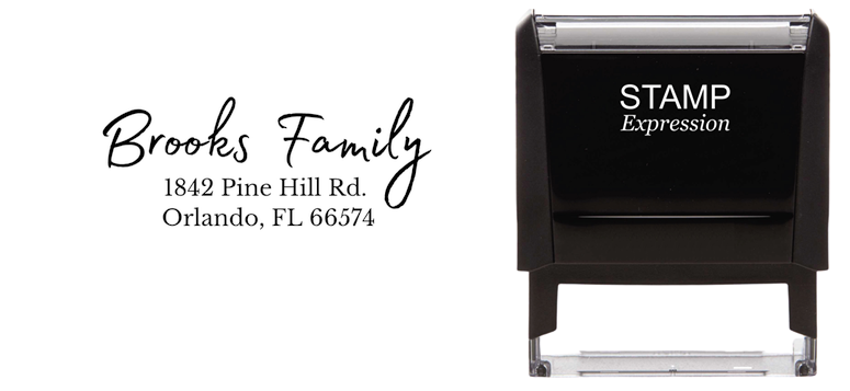 Classic Brooks Family Return Address Stamp
