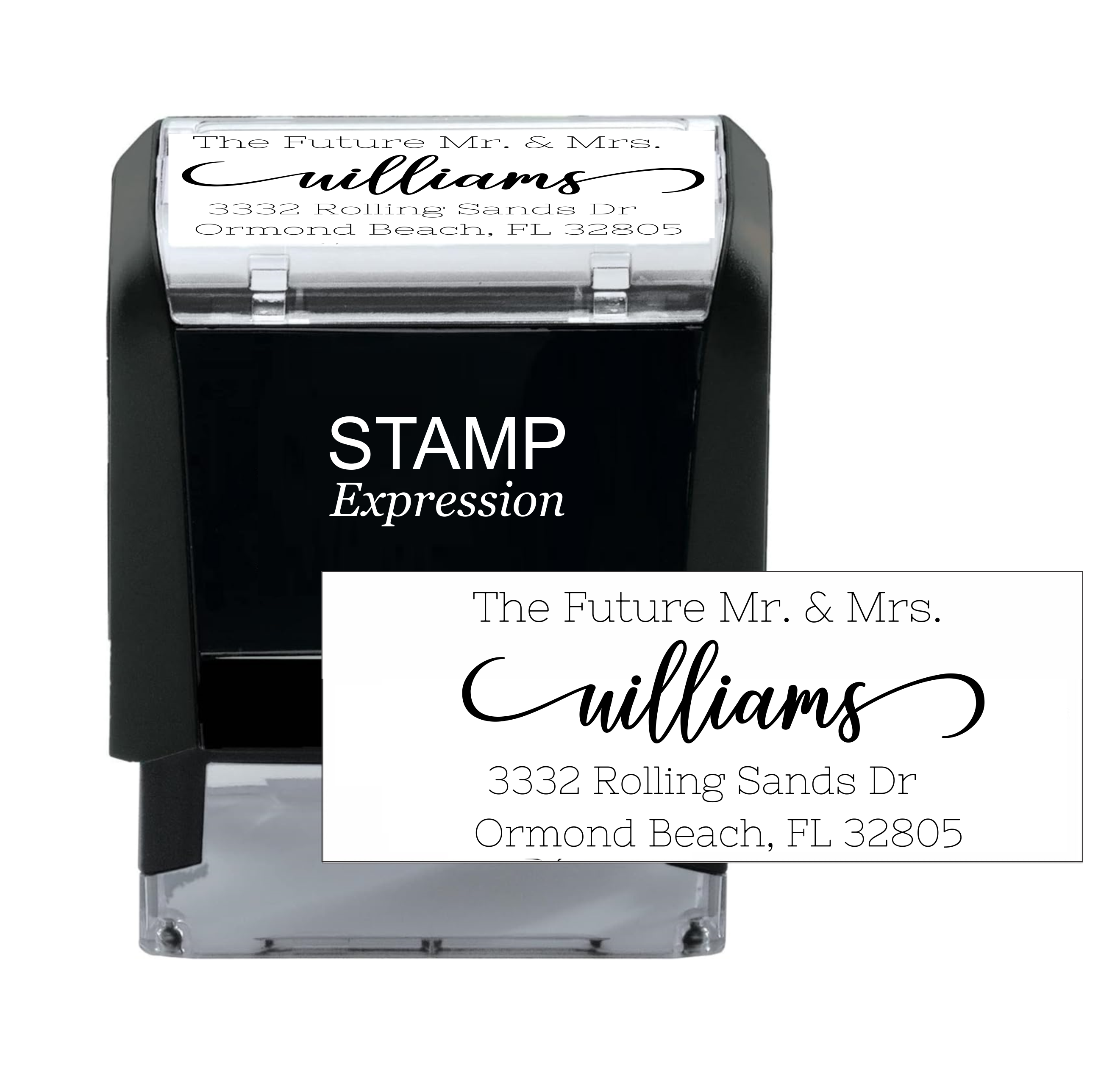 Custom Rectangular Self Inking Return Address Stamp Personalized With Lines Of Text (SE-71000)
