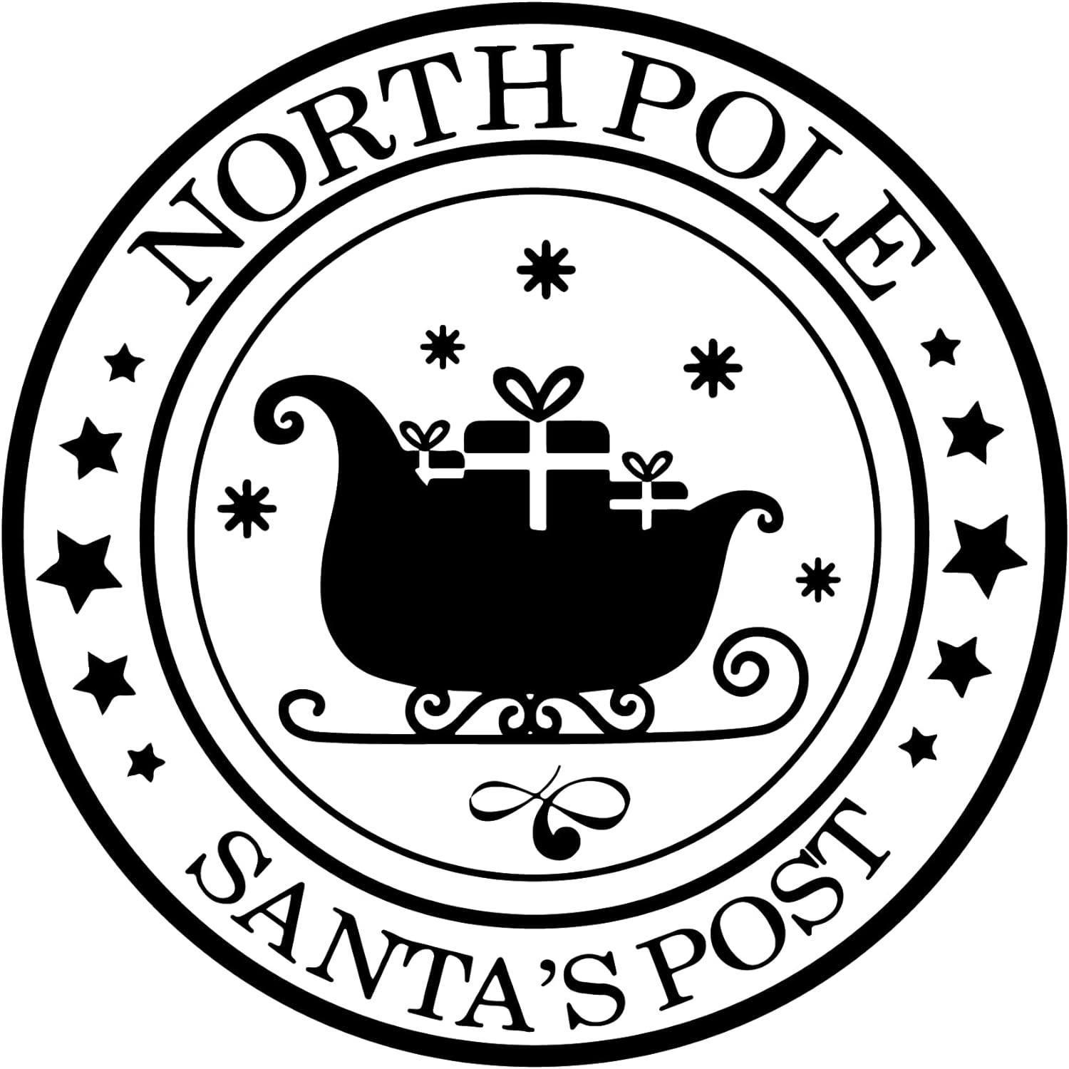 North Pole Santa's Post Christmas Stamp (A-76247)