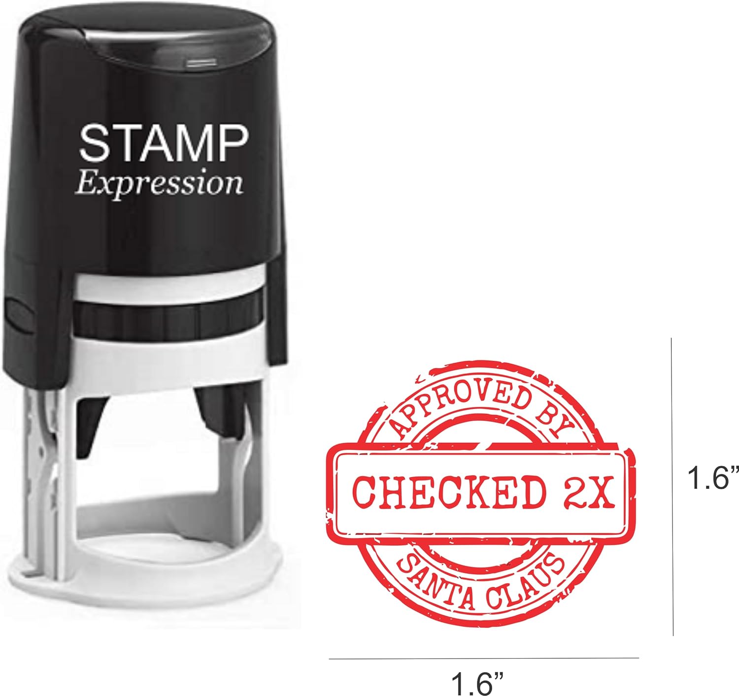 Approved and Checked Twice by Santa Claus Christmas Stamp (SH-76251)
