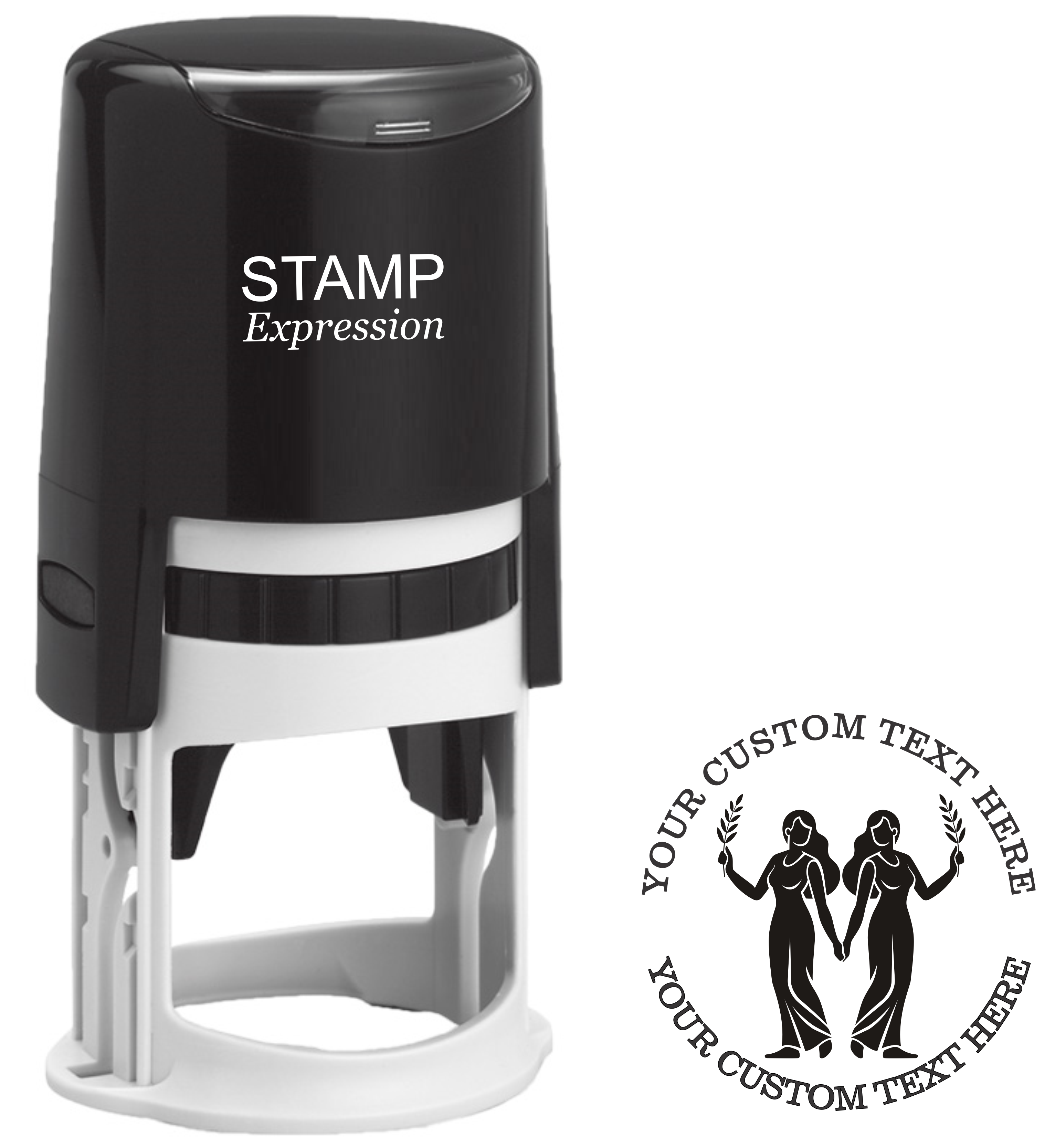 Gemini Zodiac Sign Custom Self Inking Rubber Stamp. Perfect When Used As a Return Address Stamp (SH-76341)