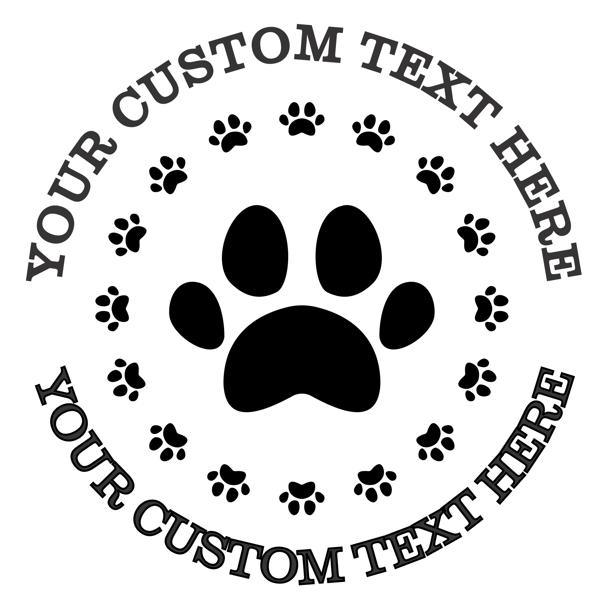 Dog Paw Custom Self Inking Rubber Stamp. Perfect When Used As a Return Address Stamp (SH-76342)