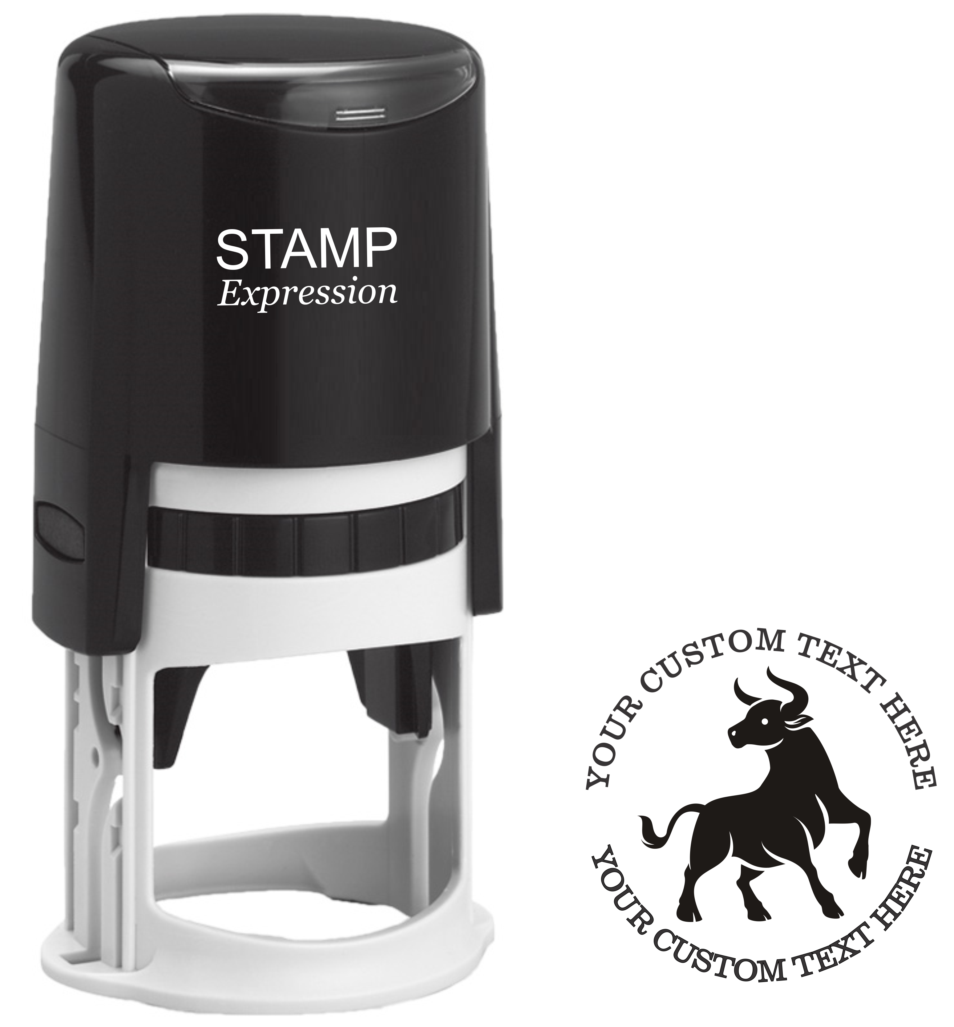 Taurus Zodiac Sign Custom Self Inking Rubber Stamp. Perfect When Used As a Return Address Stamp (SH-76344)