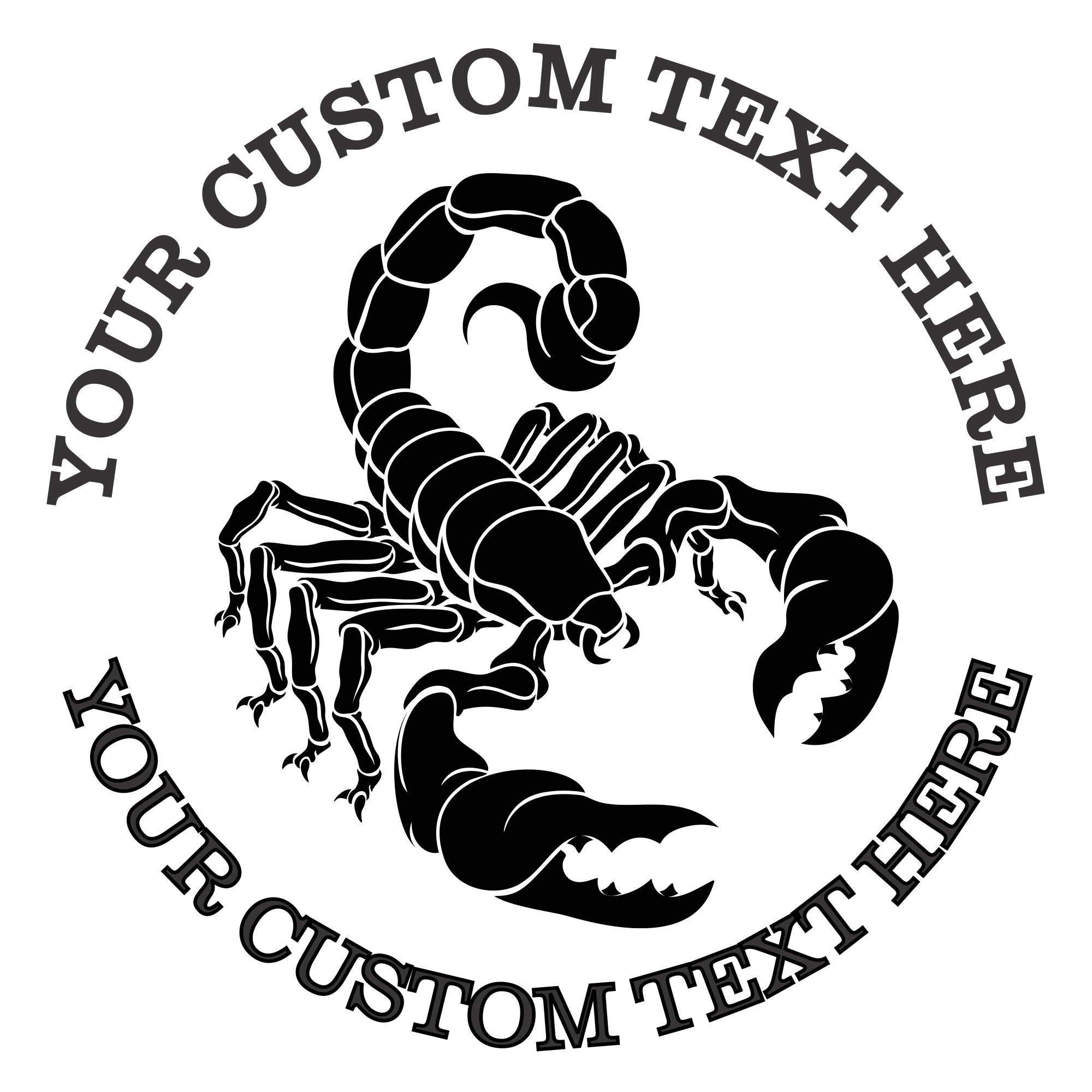 Scorpio Zodiac Sign Custom Self Inking Rubber Stamp. Perfect When Used As a Return Address Stamp (SH-76345)