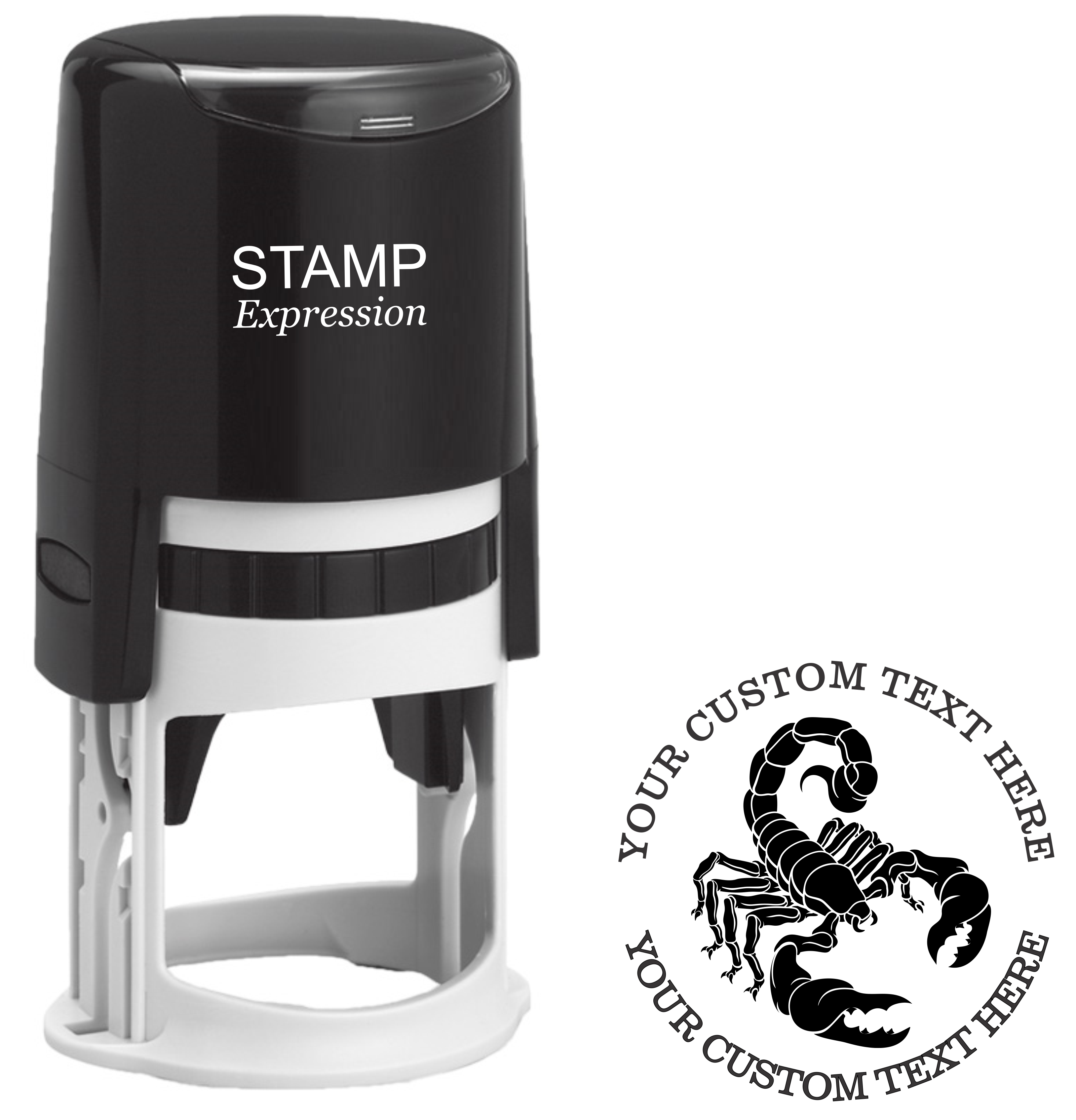 Scorpio Zodiac Sign Custom Self Inking Rubber Stamp. Perfect When Used As a Return Address Stamp (SH-76345)
