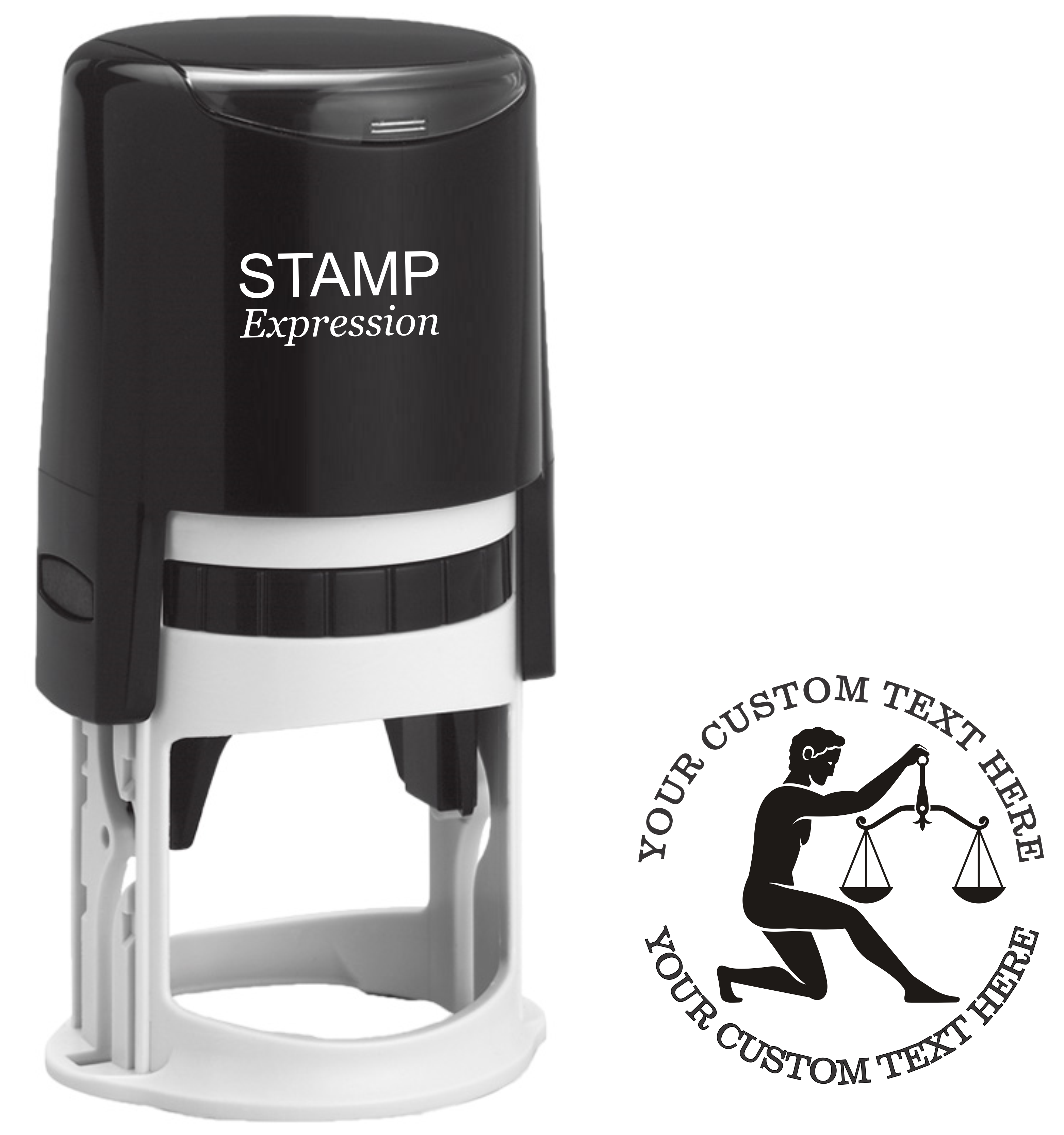 Libra Zodiac Sign Custom Self Inking Rubber Stamp. Perfect When Used As a Return Address Stamp (SH-76346)