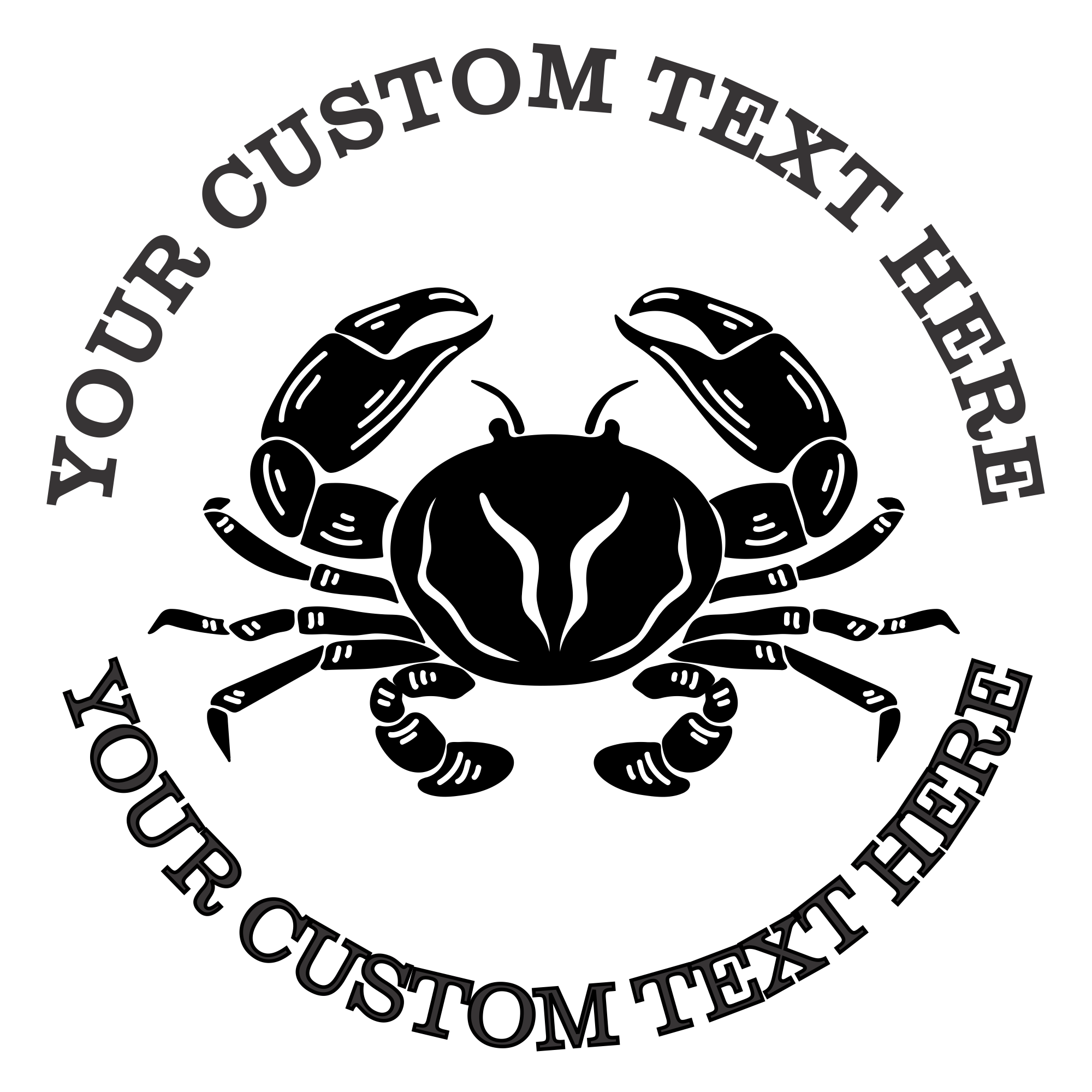 Cancer Crab Zodiac Sign Custom Self Inking Rubber Stamp. Perfect When Used As a Return Address Stamp (SH-76348)