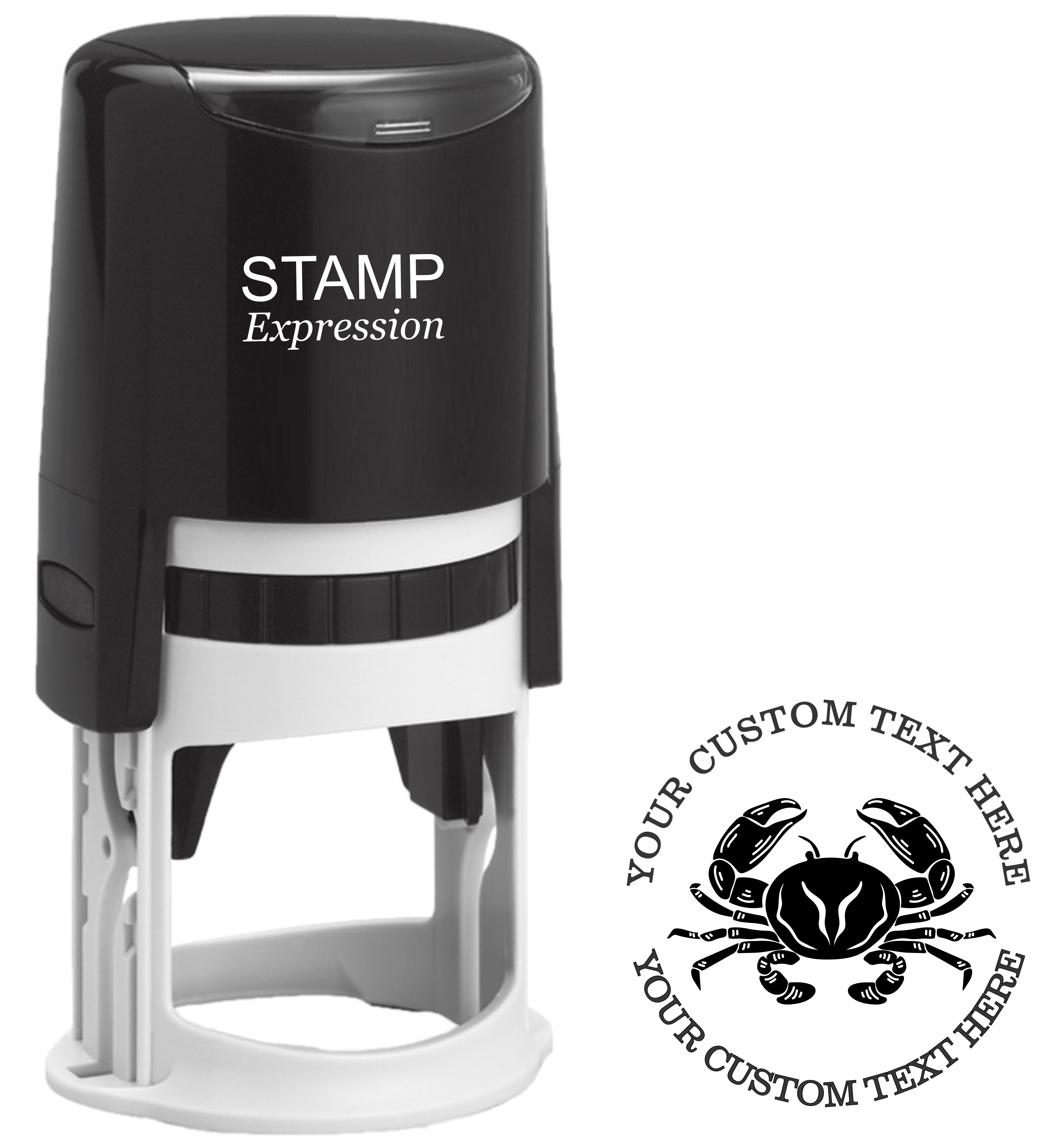 Cancer Crab Zodiac Sign Custom Self Inking Rubber Stamp. Perfect When Used As a Return Address Stamp (SH-76348)