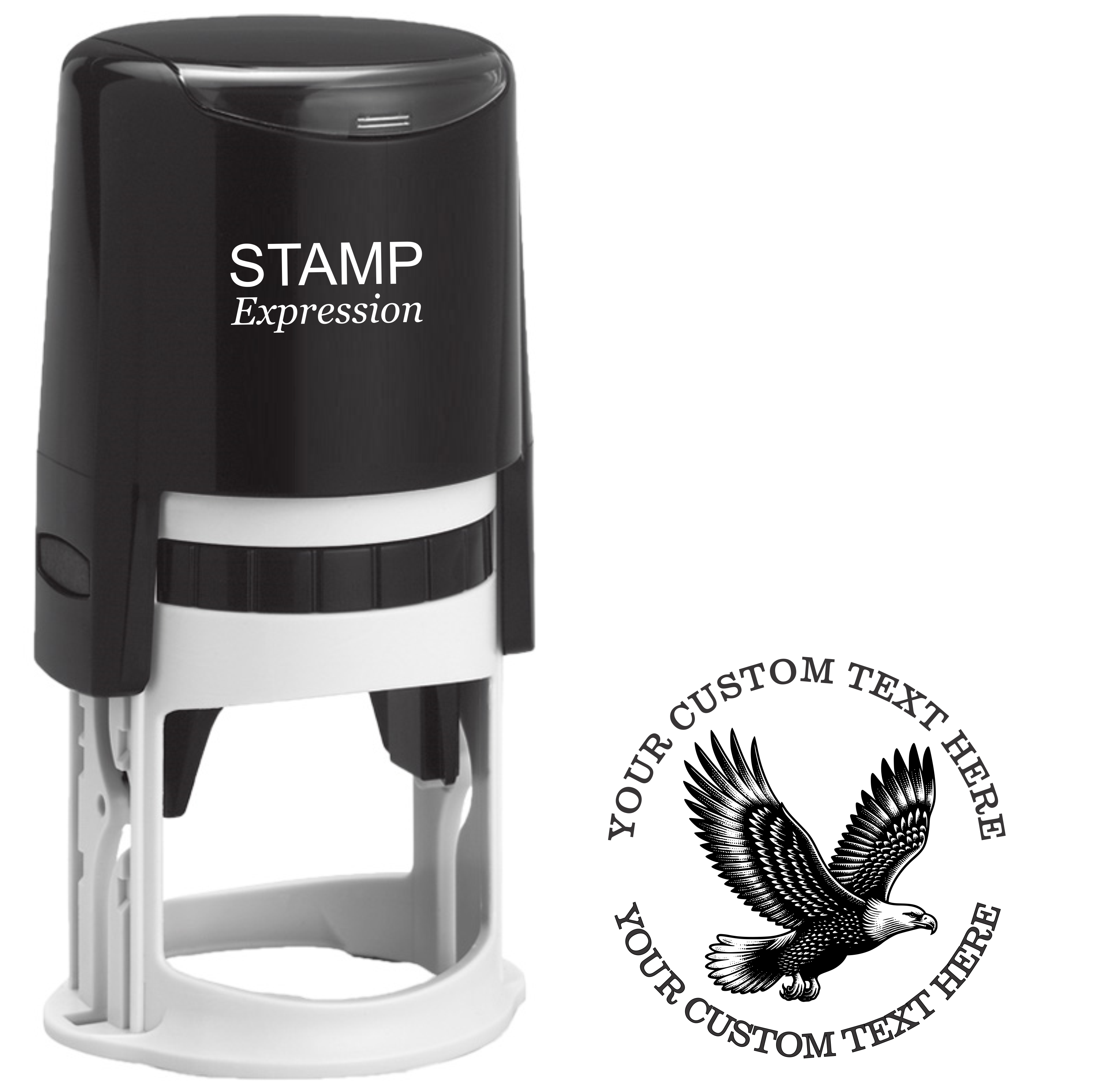 American Bold Eagle Custom Self Inking Rubber Stamp. Perfect When Used As a Return Address Stamp (SH-76355)