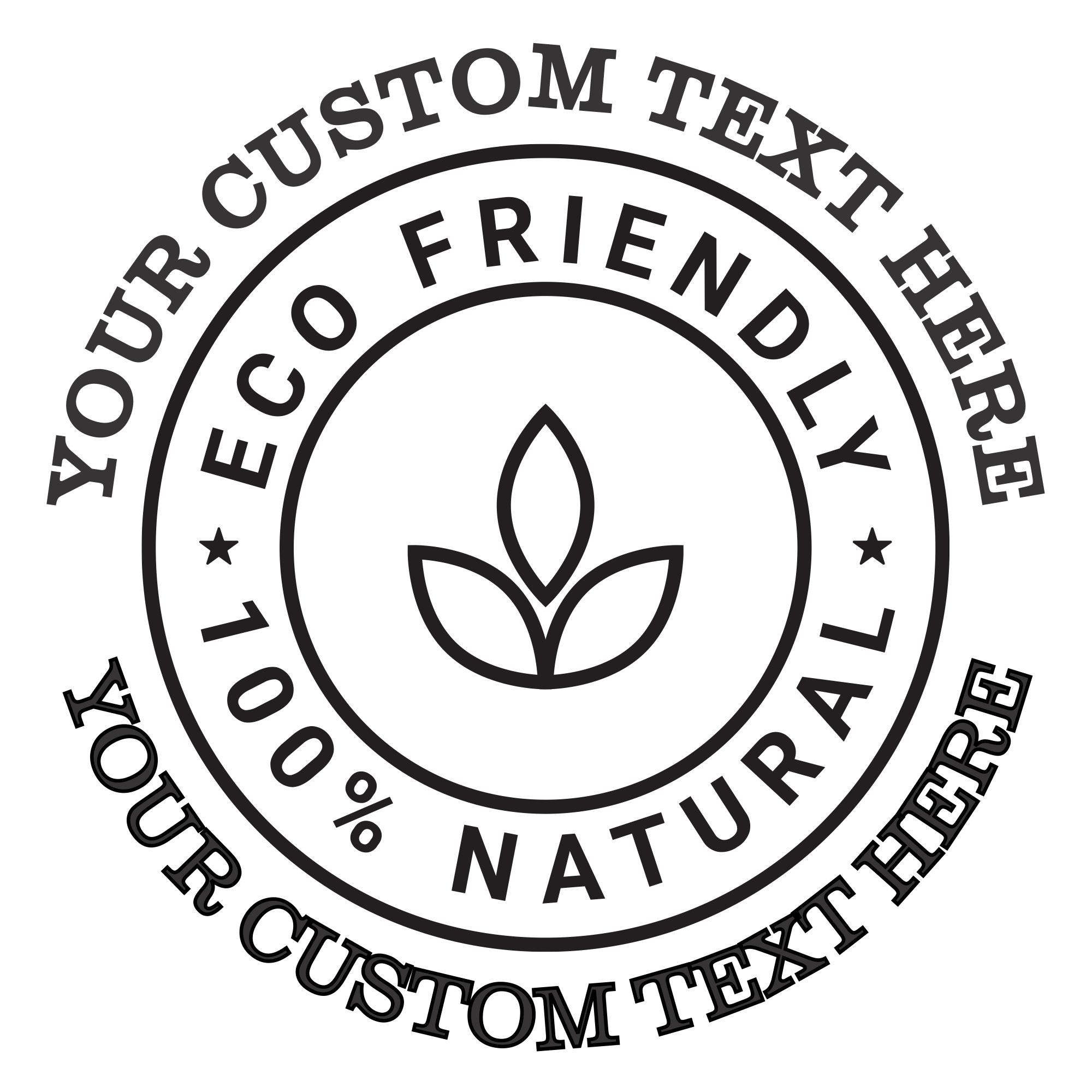 Eco-Friendly 100% Natural Custom Self-Inking Rubber Stamp – Personalized Stamp for Return Addresses, Handmade Packaging & Sustainable Brands (SH-76356)