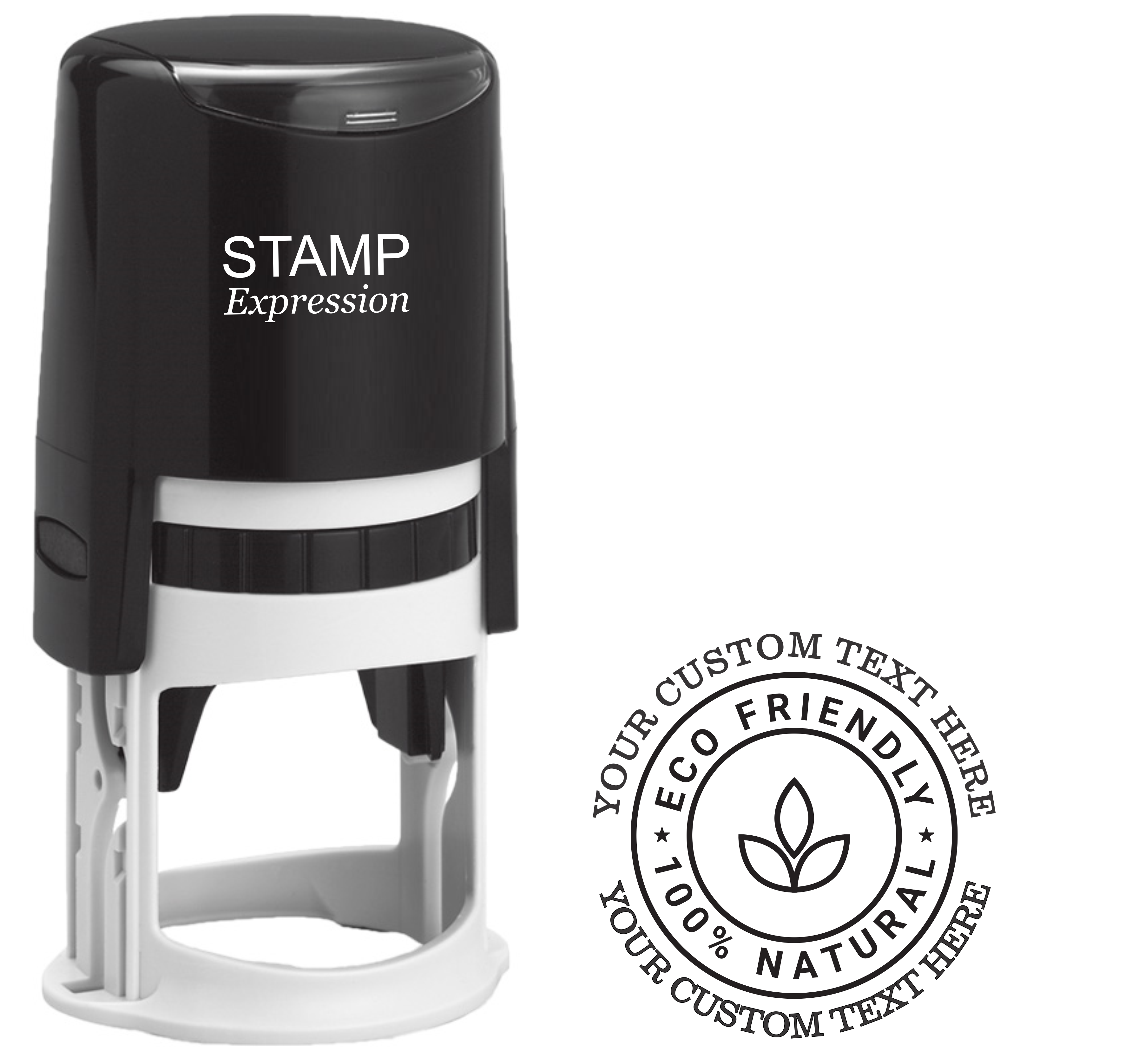 Eco-Friendly 100% Natural Custom Self-Inking Rubber Stamp – Personalized Stamp for Return Addresses, Handmade Packaging & Sustainable Brands (SH-76356)