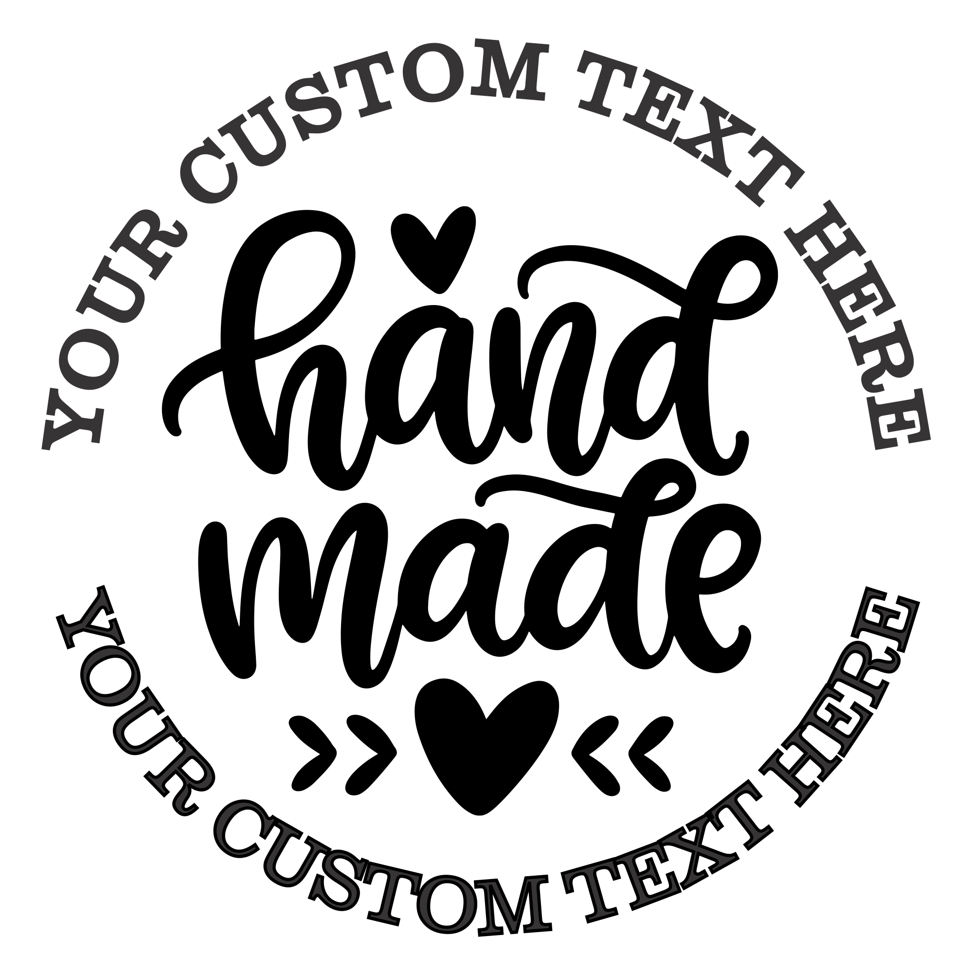 Hand Made Custom Self-Inking Rubber Stamp – Personalized Stamp for Small Business Packaging, Orders, and Handmade Products (SH-76359)