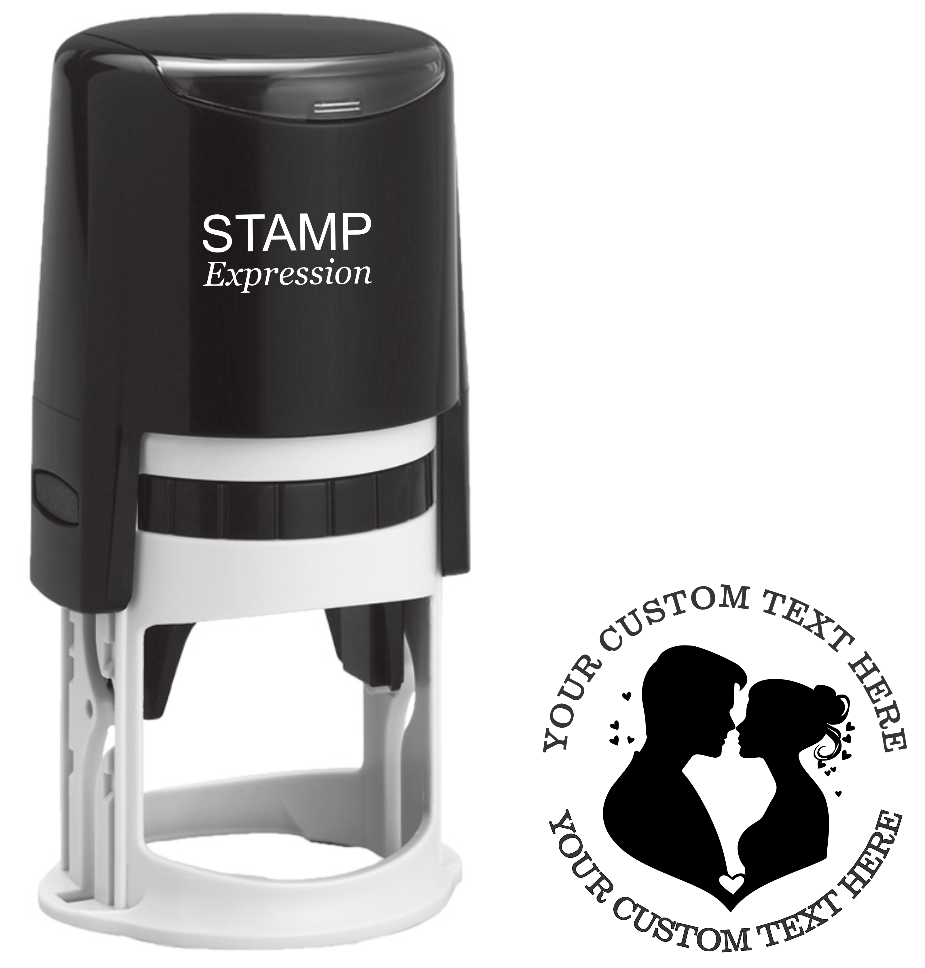 In Love Custom Self Inking Rubber STamp. Perfect For Return Address Stamps For Wedding Invitations and Engagements. (SH-76360)