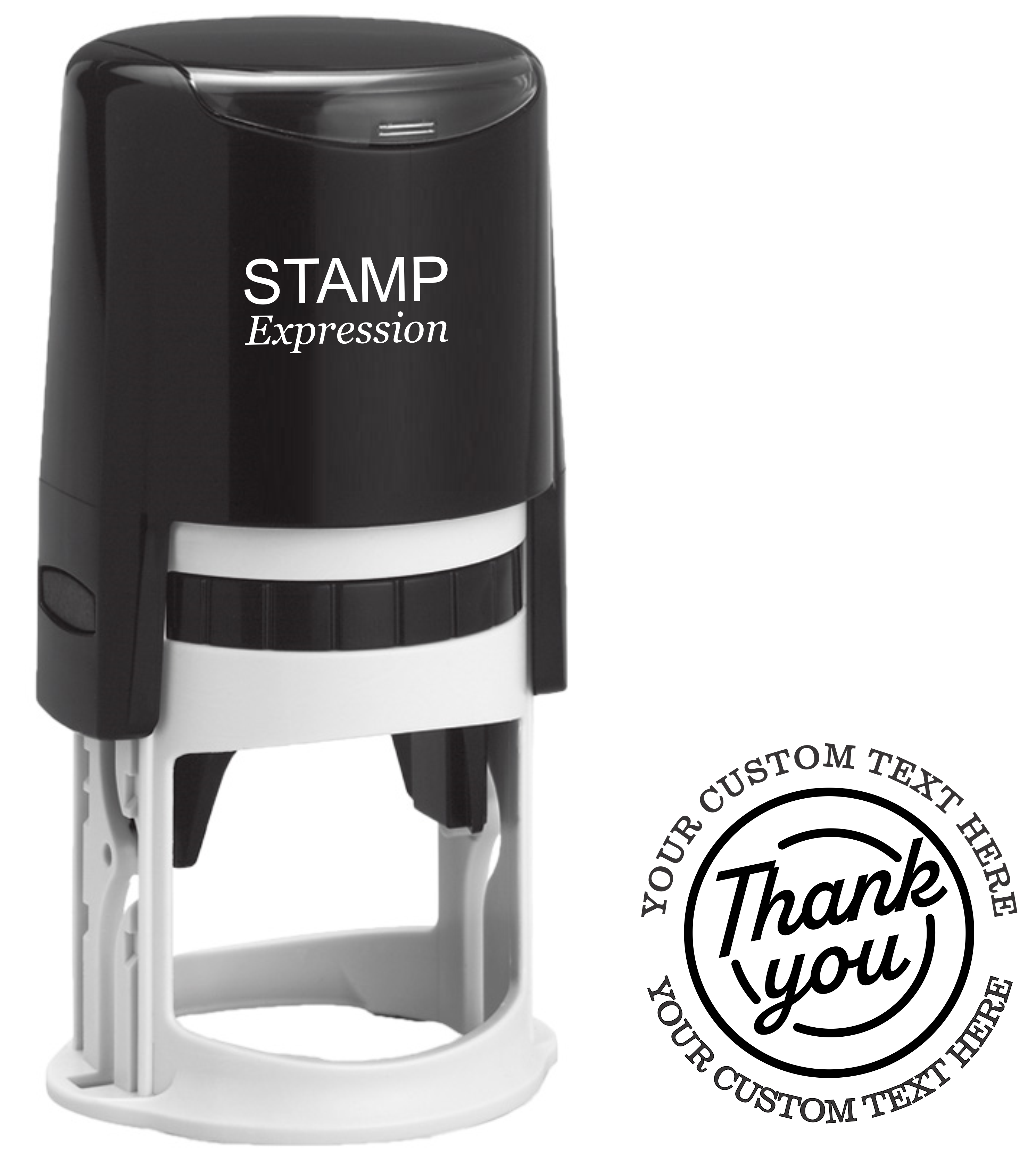 Thank You Custom Self-Inking Rubber Stamp – Personalized Stamp for Small Business Packaging, Orders, and Handmade Products (SH-76375)