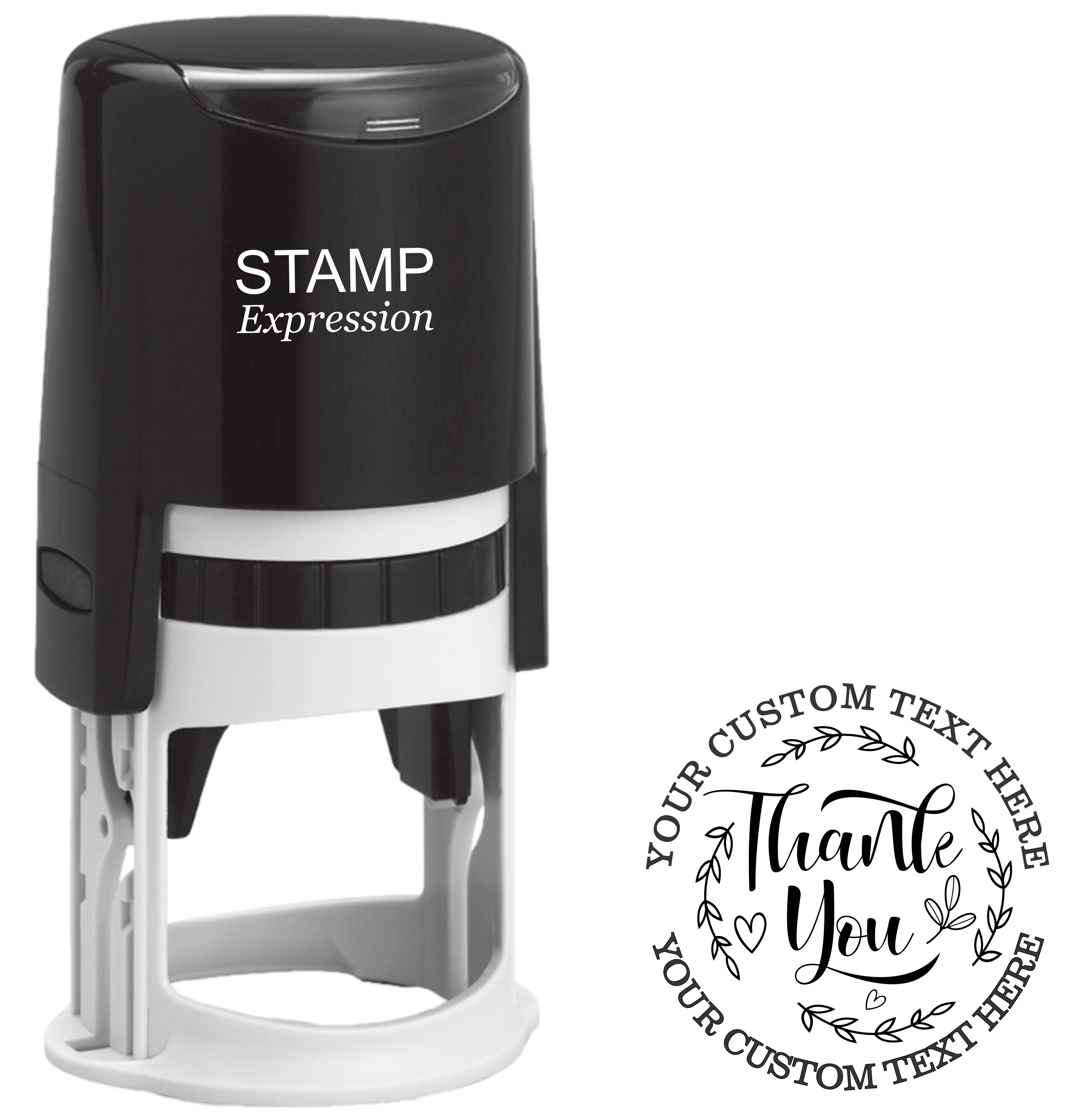 Thank You Custom Self-Inking Rubber Stamp – Personalized Stamp for Small Business Packaging, Orders, and Handmade Products (SH-76376)