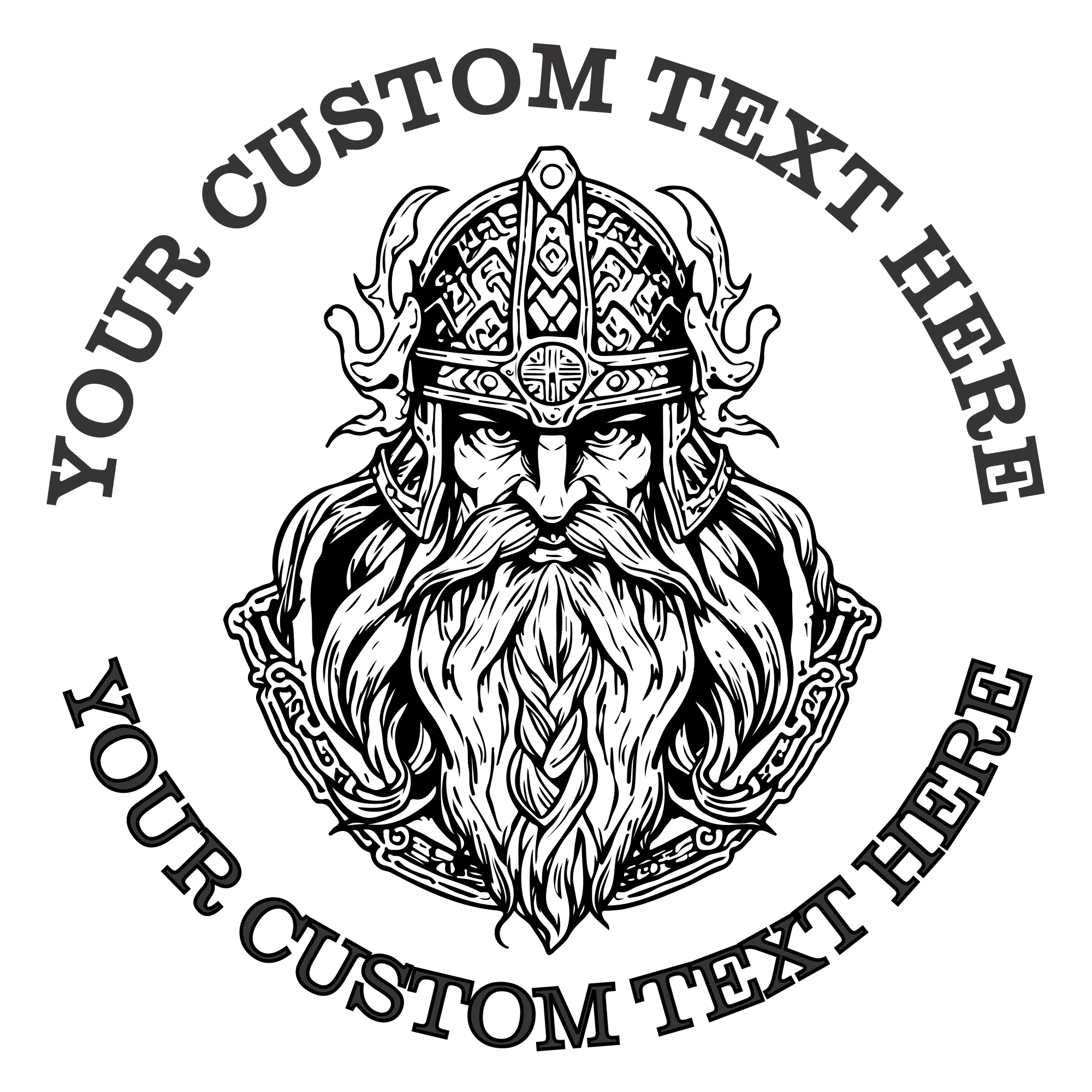 Viking Custom Rubber Stamp - Self Inking. Personalized Return Address Stamp with Lines of Text (SH-76378)
