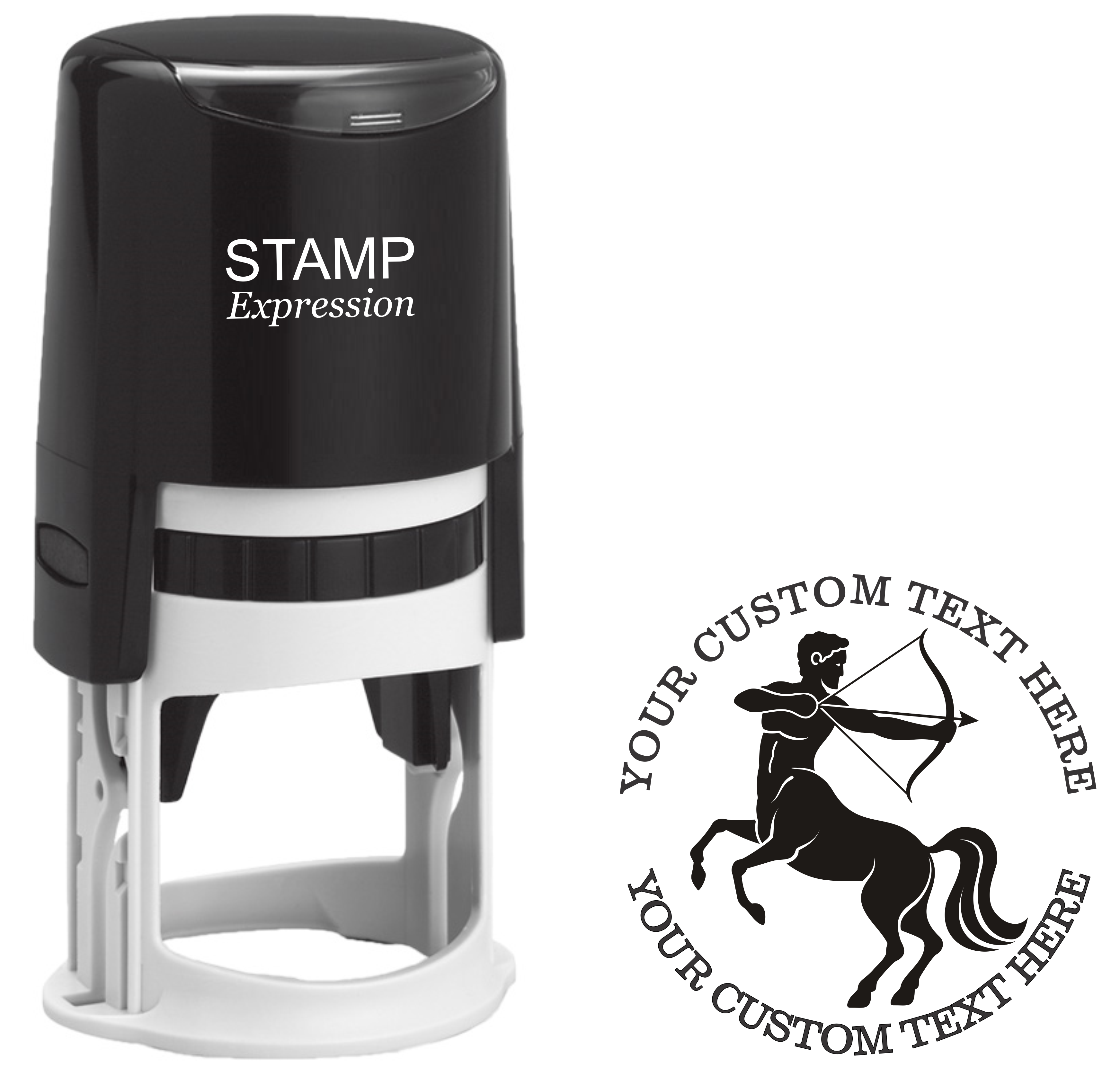 Sagittarius Zodiac Sign Custom Self Inking Rubber Stamp. Perfect When Used As a Return Address Stamp (SH-76379)