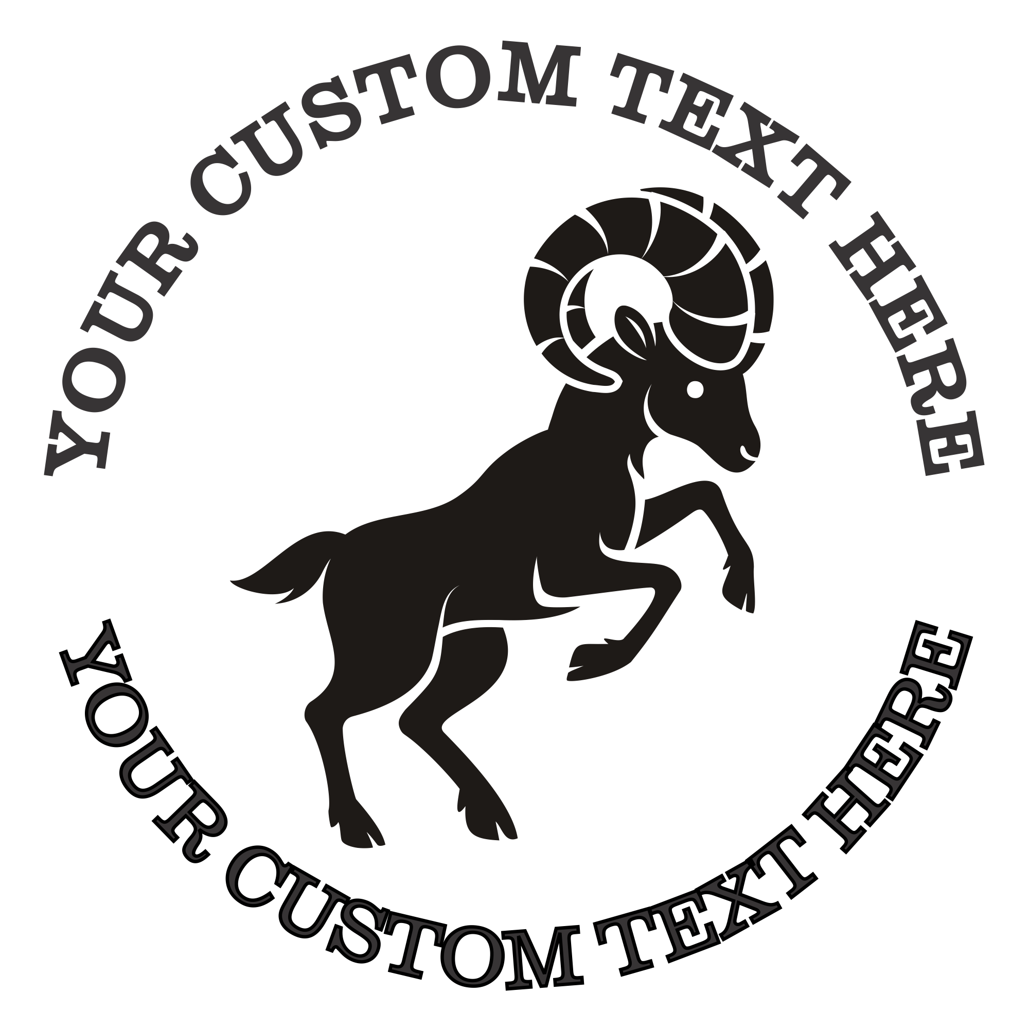 Aries Zodiac Sign Custom Self Inking Rubber Stamp. Perfect When Used As a Return Address Stamp (SH-76385)