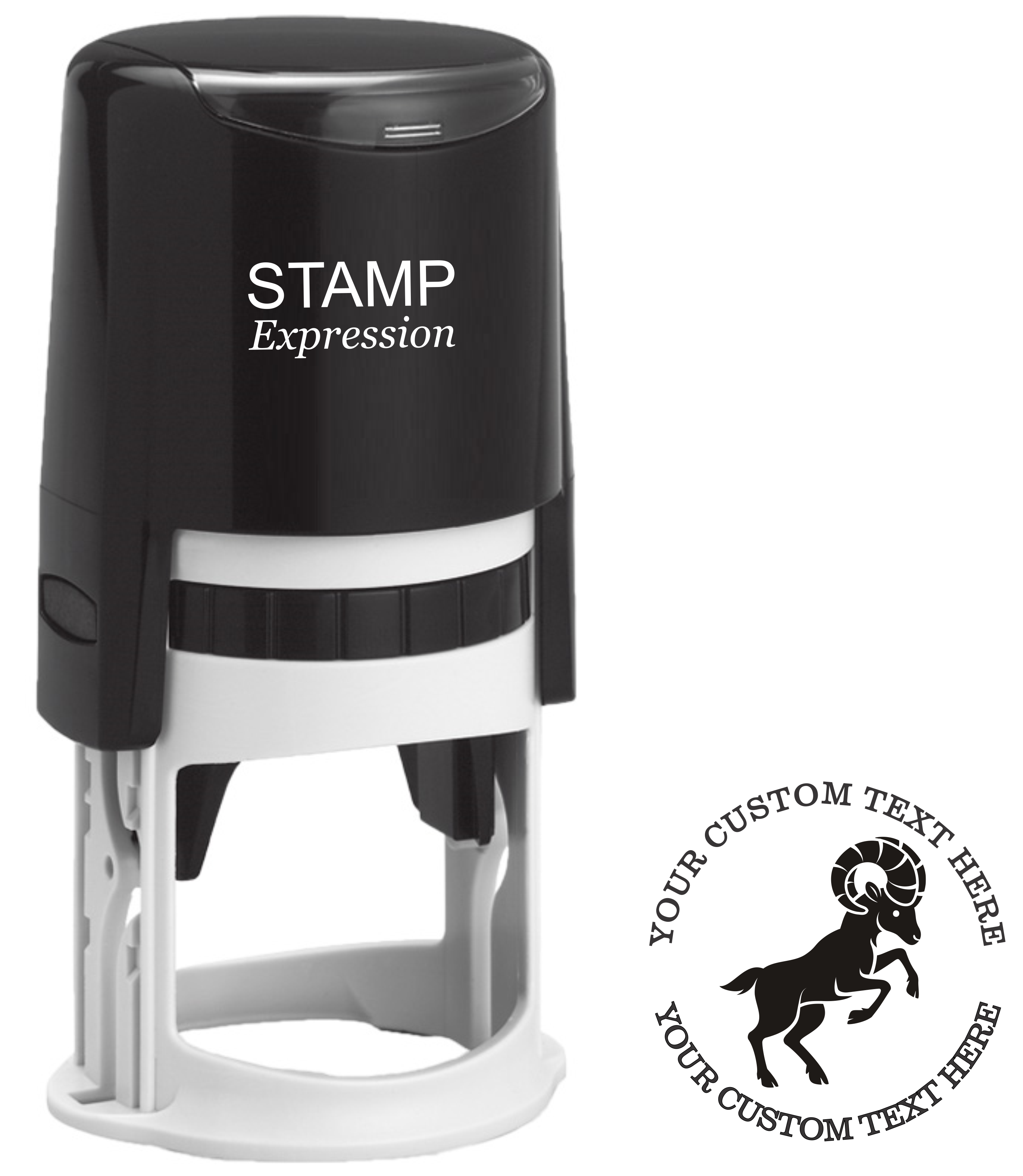Aries Zodiac Sign Custom Self Inking Rubber Stamp. Perfect When Used As a Return Address Stamp (SH-76385)
