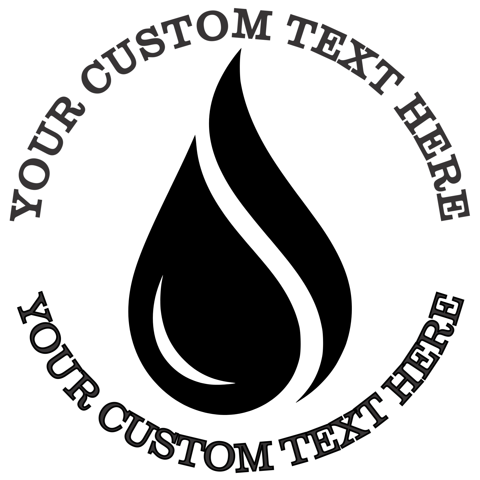 Water Drop Self-Inking Custom Rubber Stamp | Personalized Return Address Stamp | Name & Address Customizable | 1.6" In Diameter Self Inking Rubber Stamp (SH-76751)