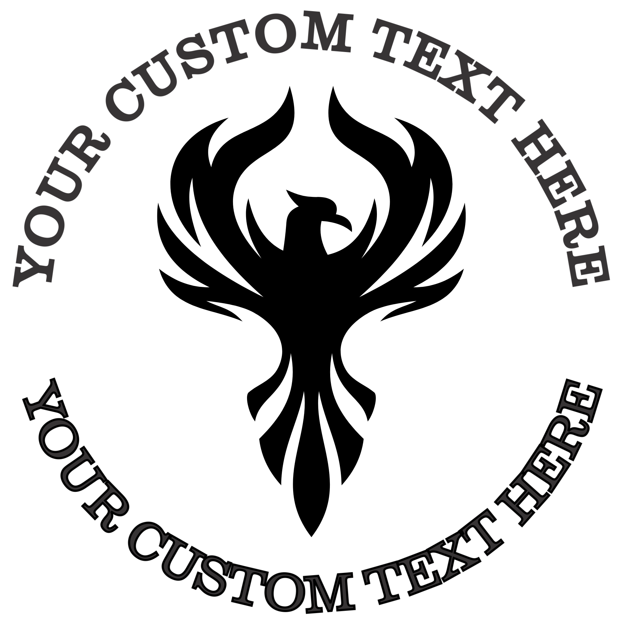 Majestic Phoenix Self-Inking Custom Rubber Stamp | Personalized Return Address Stamp | Name & Address Customizable | 1.6" In Diameter Self Inking Rubber Stamp (SH-76797)