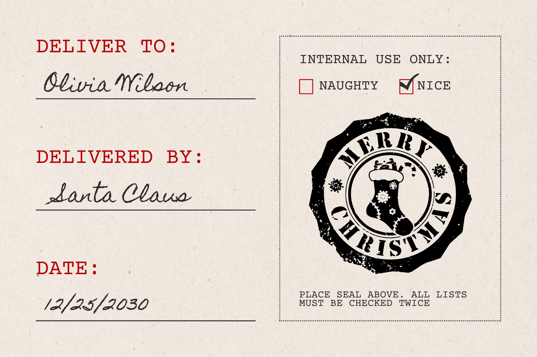 Rustic Merry Christmas Stamp (SH-76228)