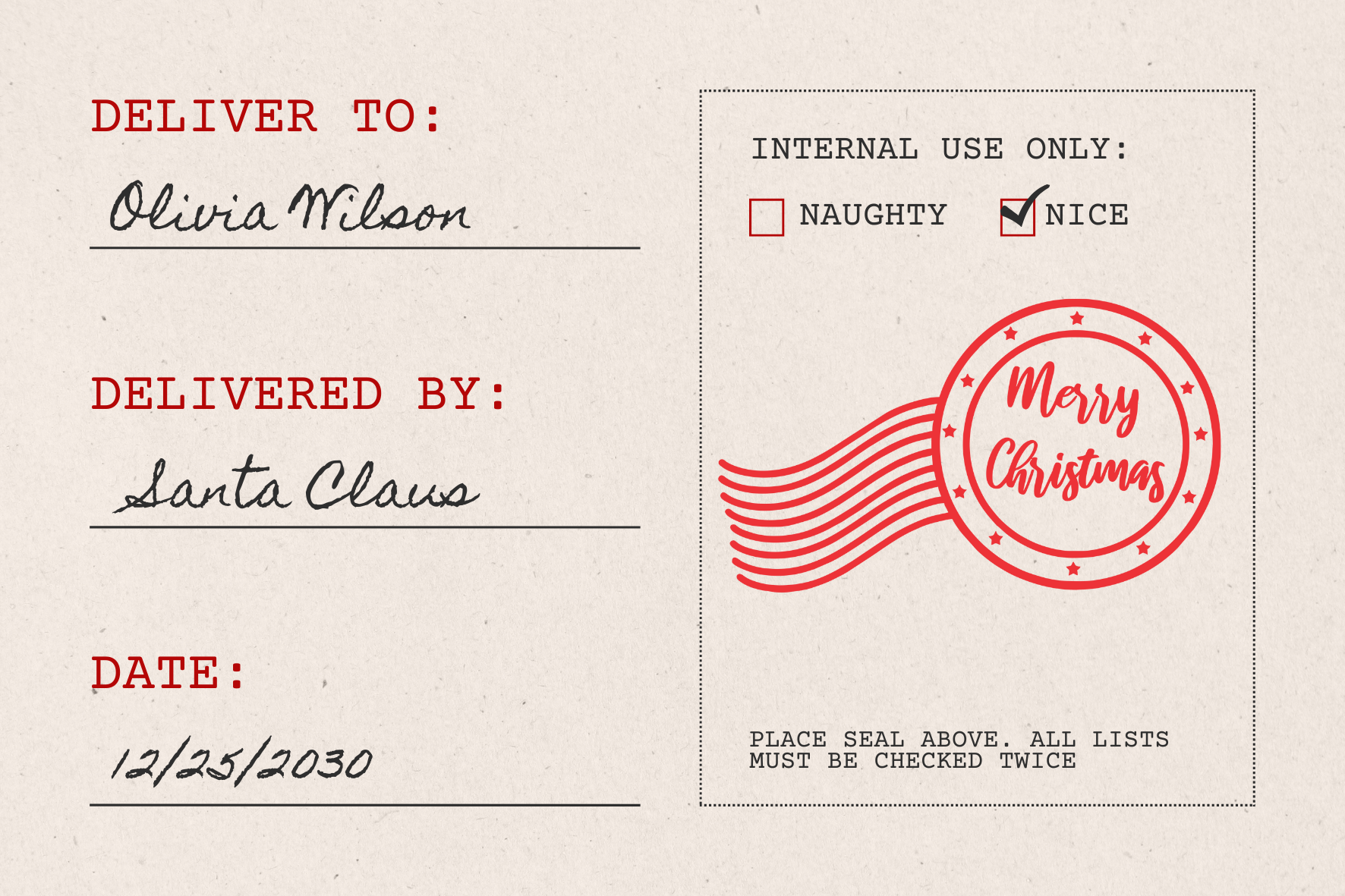 Large Merry Christmas Stamp (SH-76283)