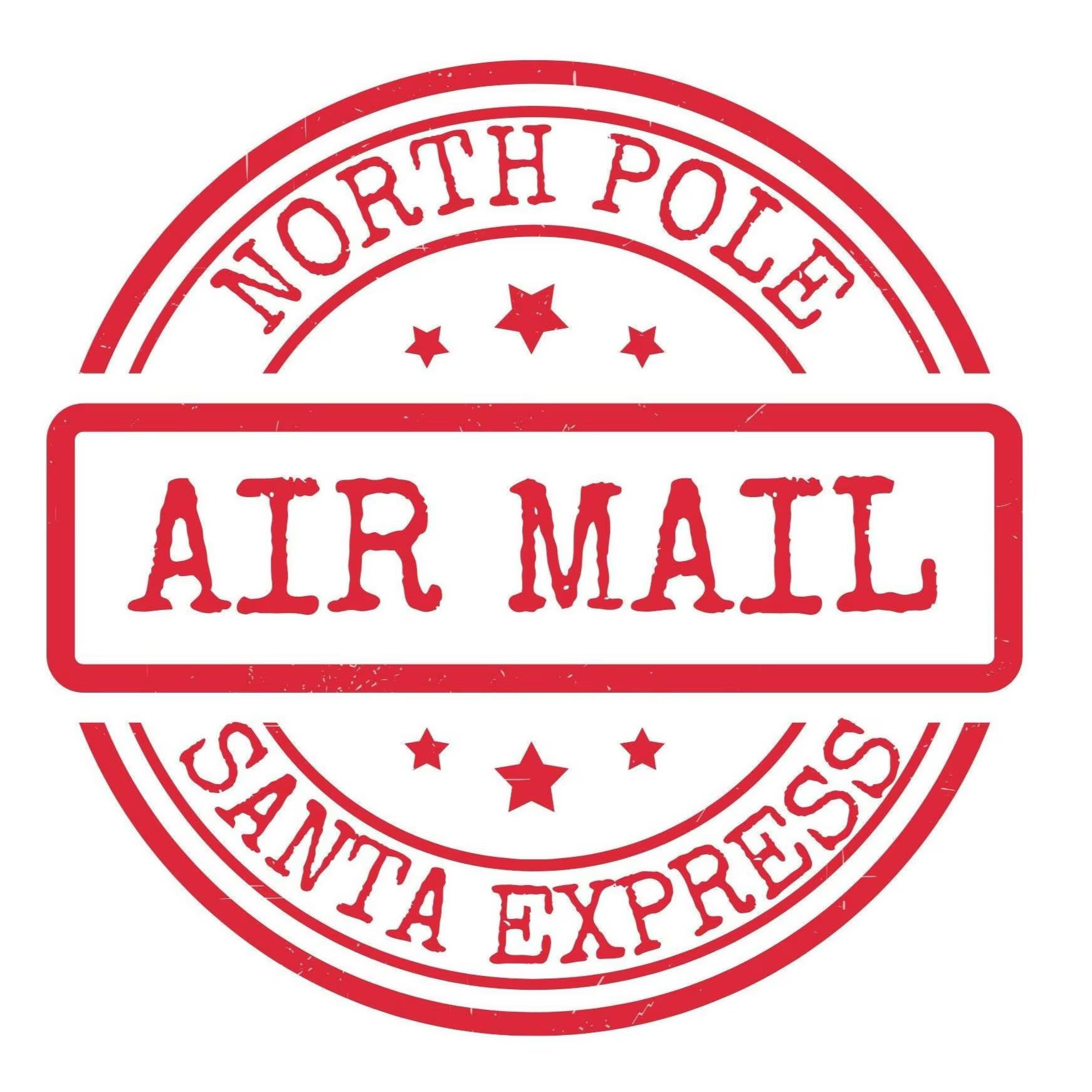 north pole air mail christmas santa mail stamp (sh-76245)