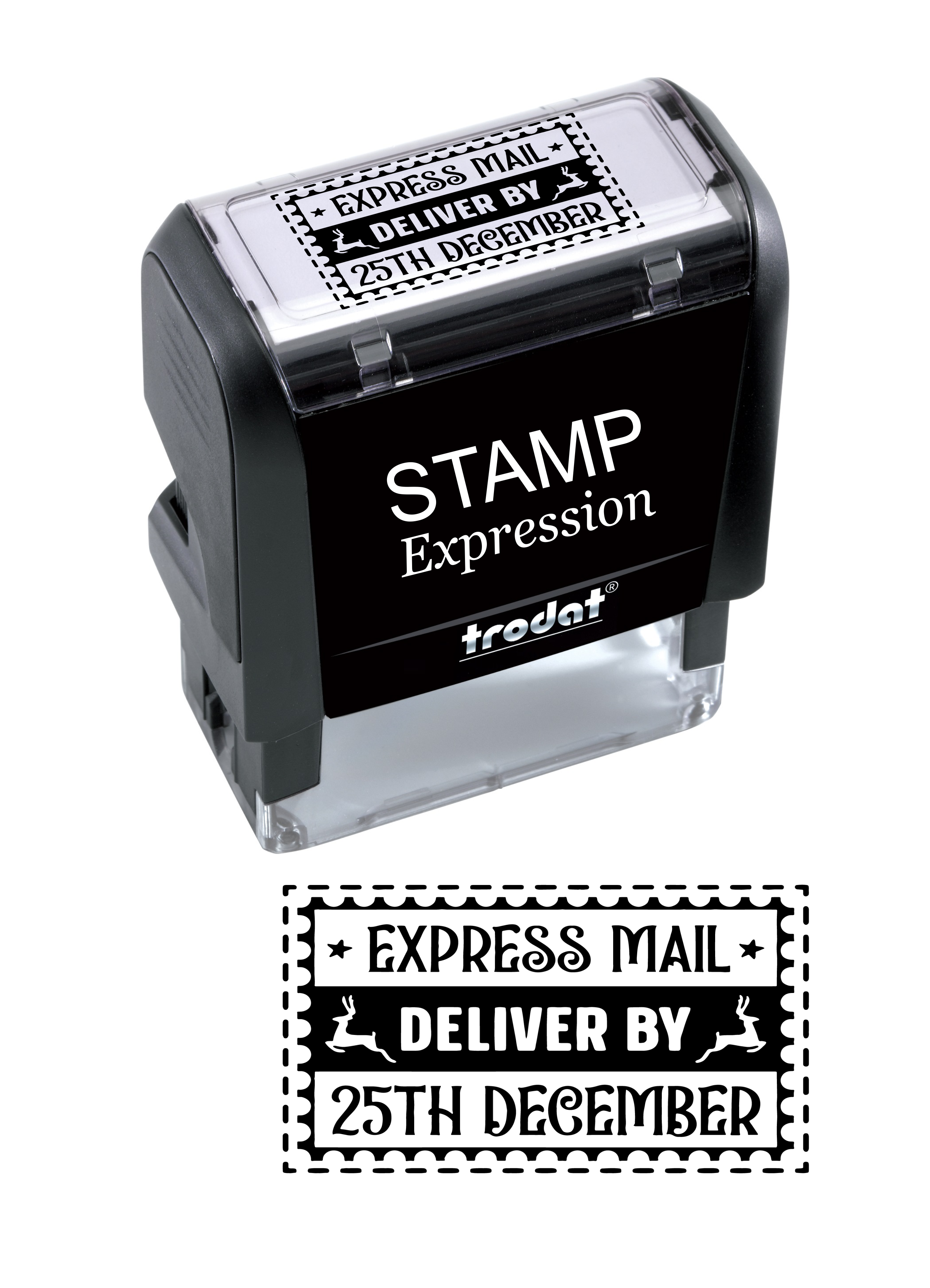 Large Express Mail Delivered By 25th December Christmas Stamp (SH-76282)