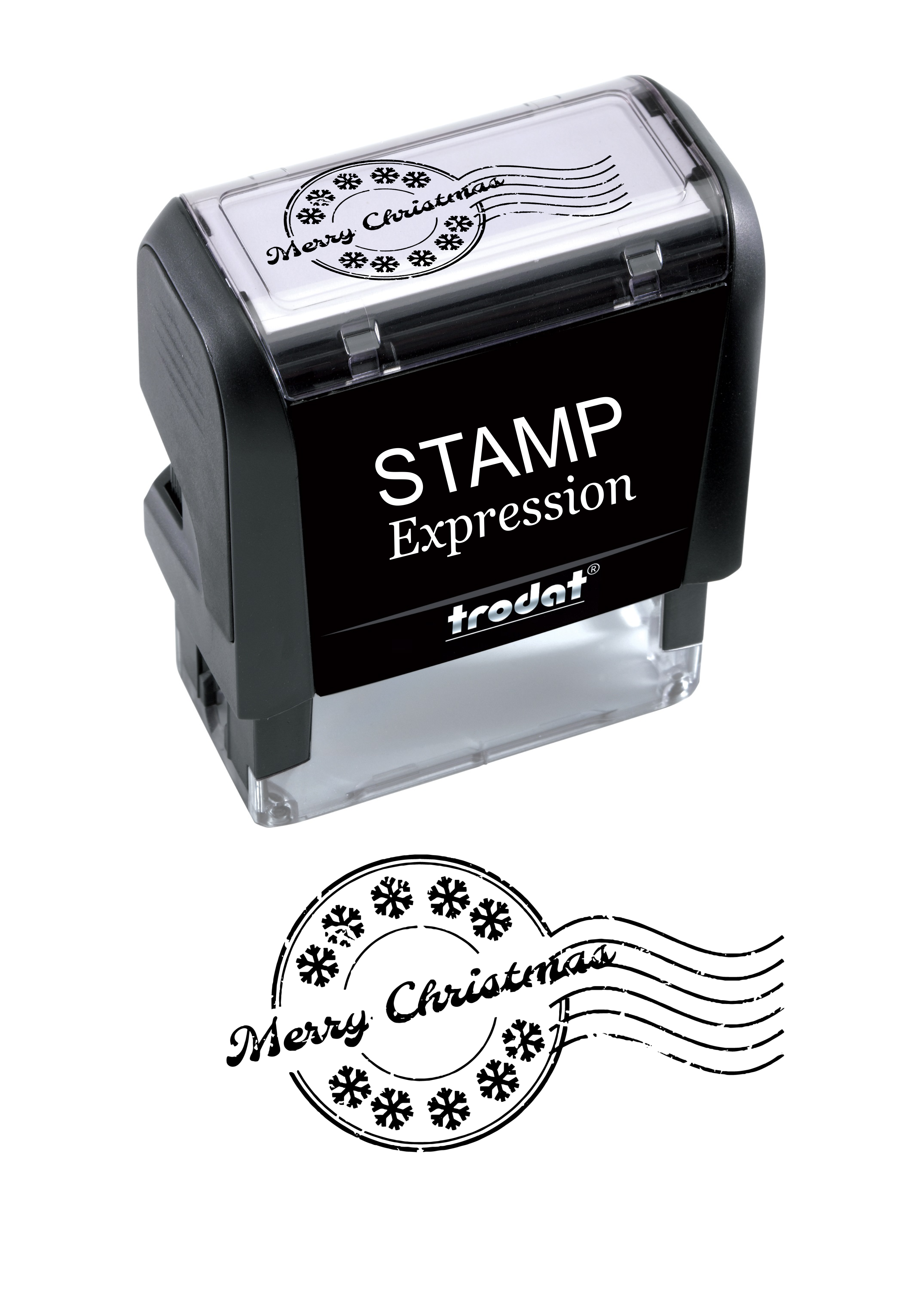 Large Snowflakes Merry Christmas Stamp (SH-76280)