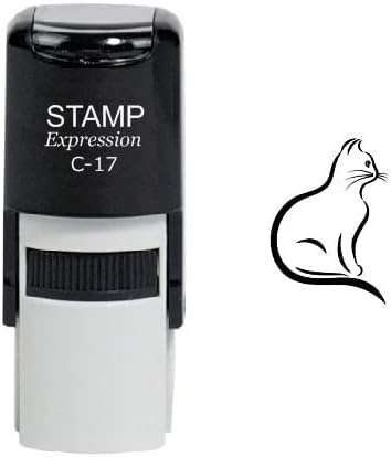 Elegant Kitty Cat Self Inking Rubber Stamp (SH-6671)