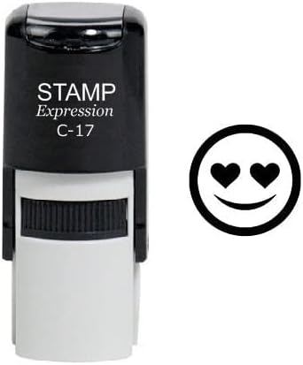 Heart Shaped Eyes Emoji Self Inking Rubber Stamp (SH-6420)