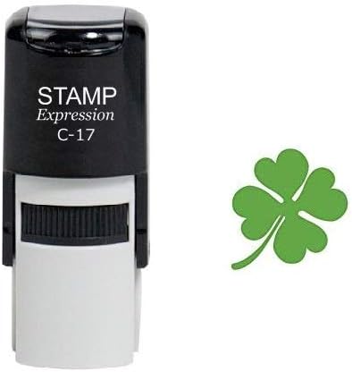 Four Leaf Clover Shamrock St. Patrick's Self Inking Rubber Stamp (SH-6756)