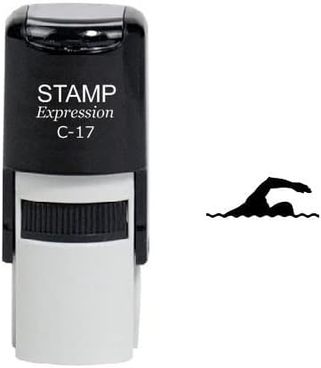 Freestyle Swimmer Self Inking Rubber Stamp (SH-6199)