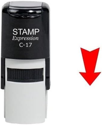 Red Downward Arrow Self Inking Rubber Stamp (SH-6248)