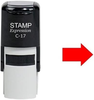 Red Pointing Right Arrow Self Inking Rubber Stamp (SH-6386)