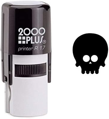 Alien With Big Eyes Skull Self Inking Rubber Stamp (SH-6600)