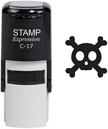 Halloween Skull and Bones Self Inking Rubber Stamp (SH-6538)