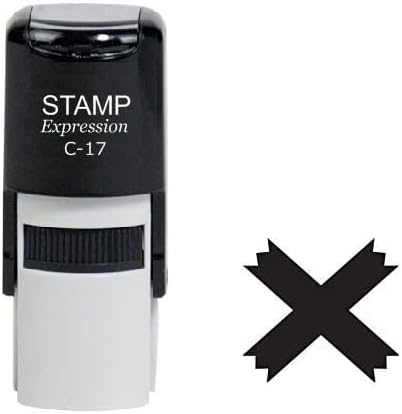 Designed X-Mark Self Inking Rubber Stamp (SH-6928)