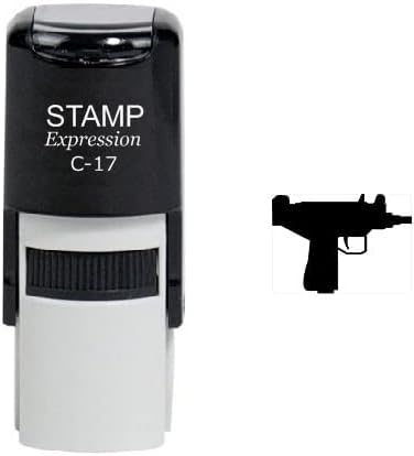 Uzi Sub Machine Gun Self Inking Rubber Stamp (SH-6423)