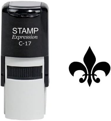 Classic Fleur de Lis Self Inking Rubber Stamp (SH-6092)