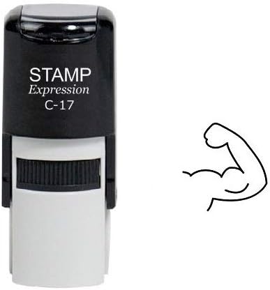 Muscular Flexed Biceps Self Inking Rubber Stamp (SH-6367)