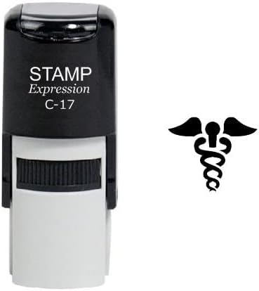 Caduceus Medicine Symbol Shell Self Inking Rubber Stamp (SH-6131)