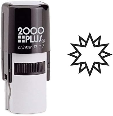 Twelve Point Star Self Inking Rubber Stamp (SH-6908)